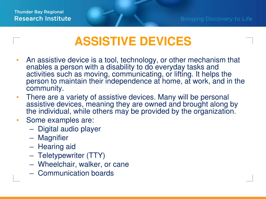 assistive devices