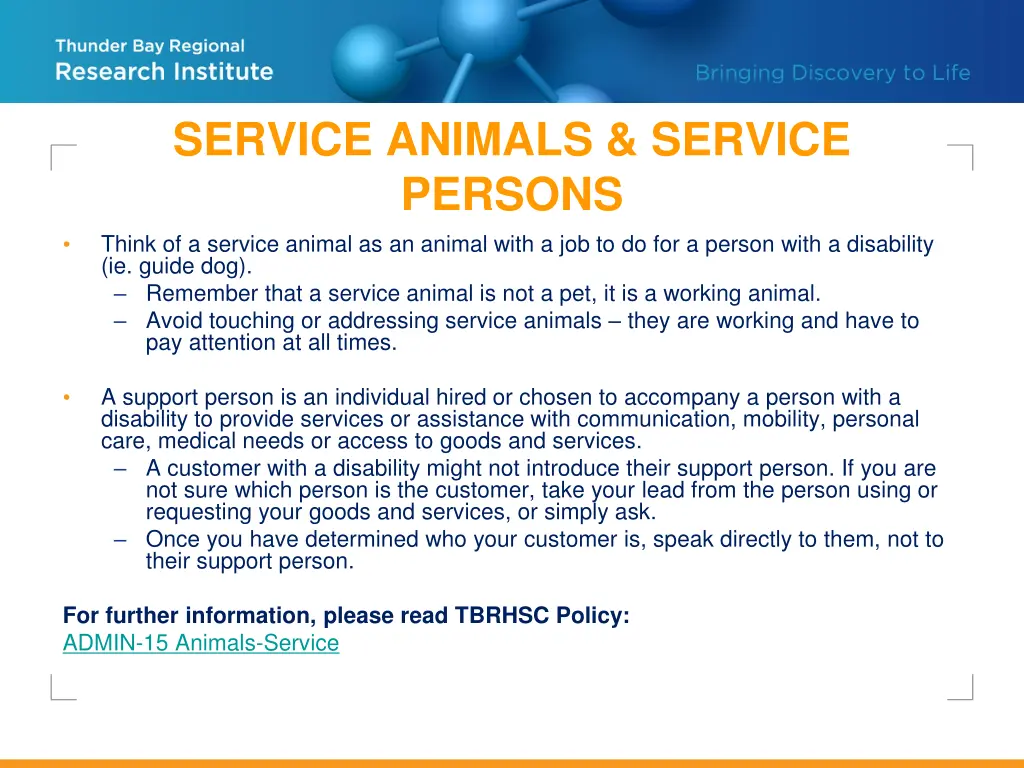 service animals service persons think