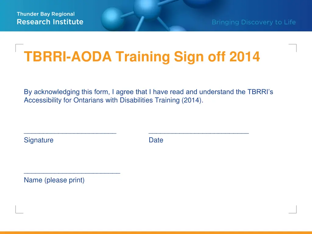 tbrri aoda training sign off 2014