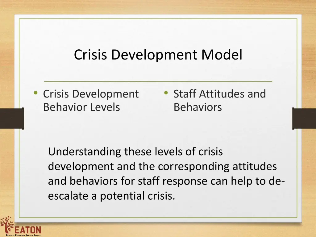 crisis development model