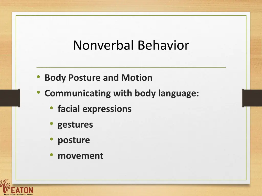 nonverbal behavior