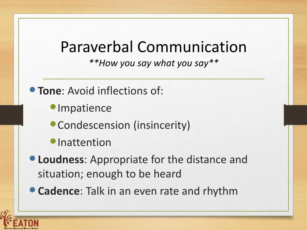 paraverbal communication how you say what you say