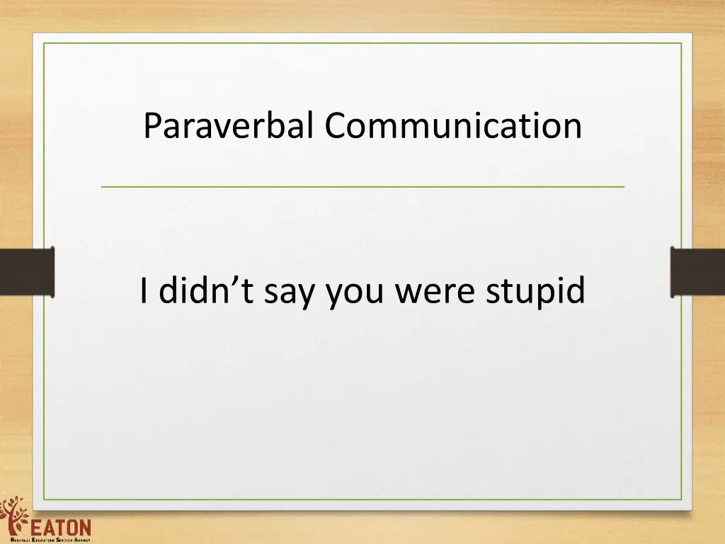 paraverbal communication