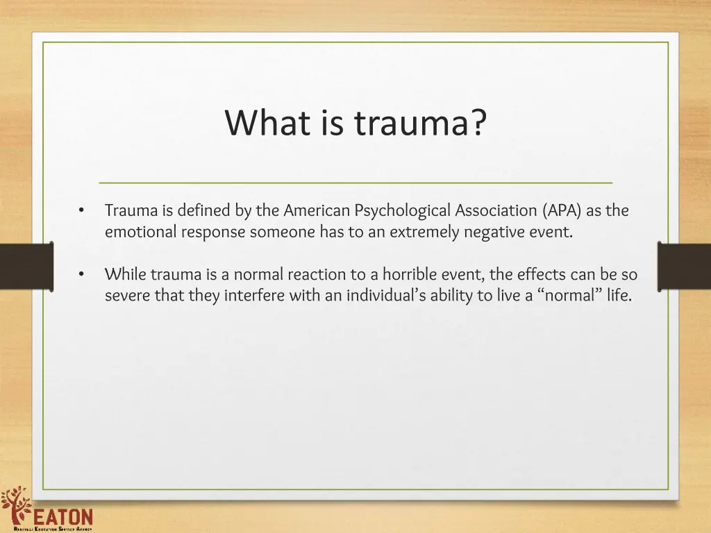 what is trauma