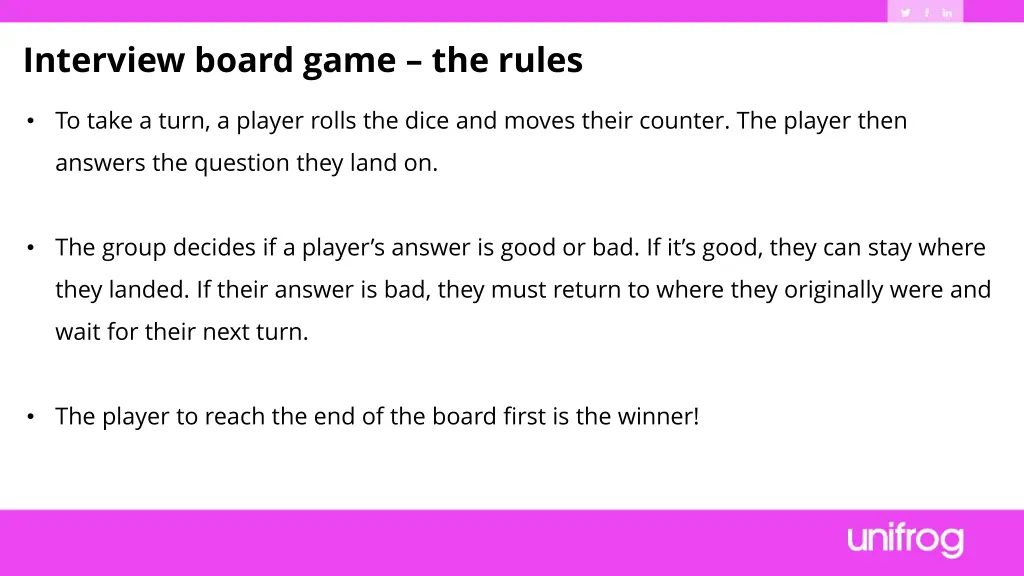 interview board game the rules