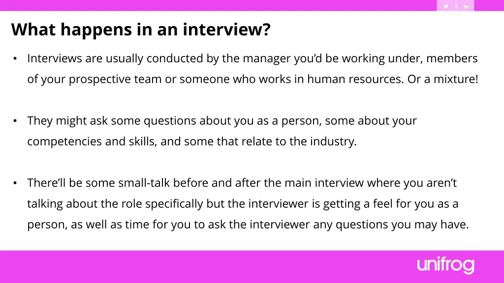 what happens in an interview 1