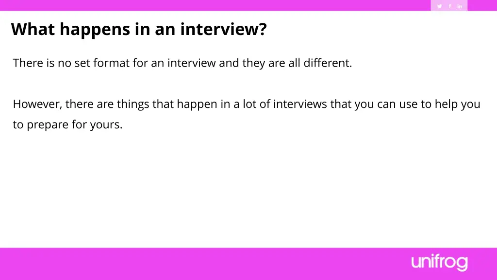 what happens in an interview