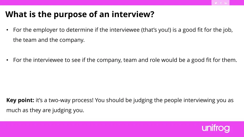 what is the purpose of an interview