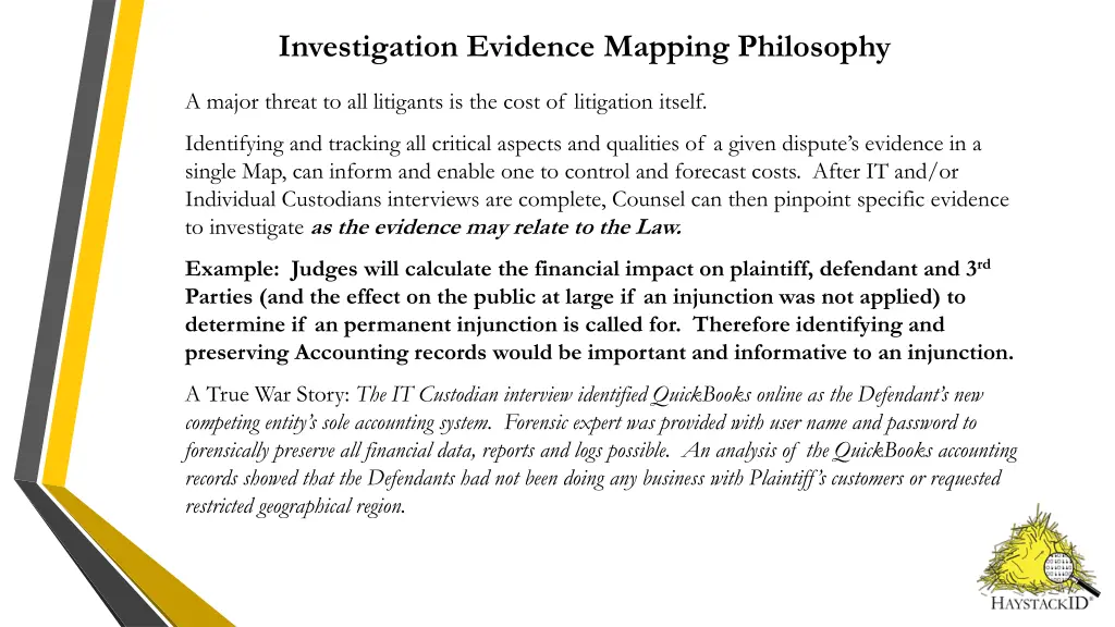 investigation evidence mapping philosophy