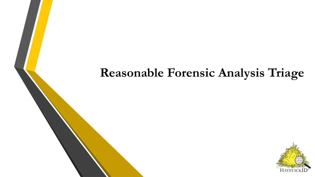 reasonable forensic analysis triage