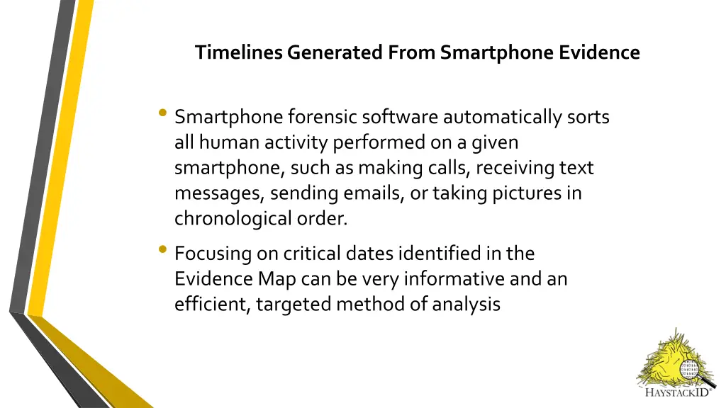 timelines generated from smartphone evidence