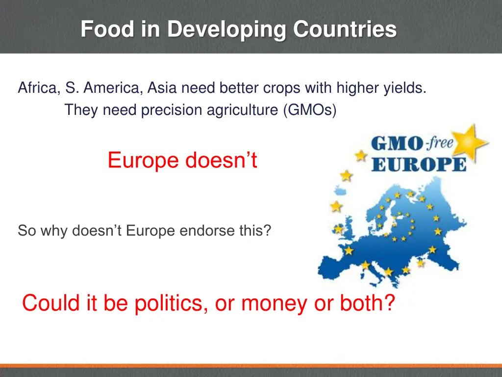 food in developing countries