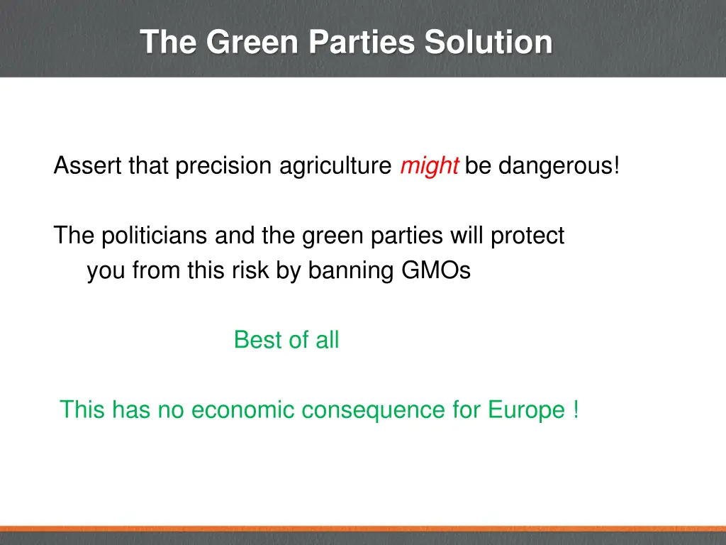 the green parties solution