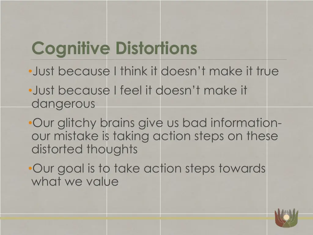 cognitive distortions just because i think