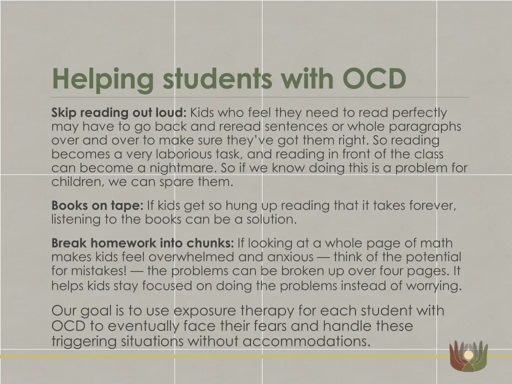 helping students with ocd