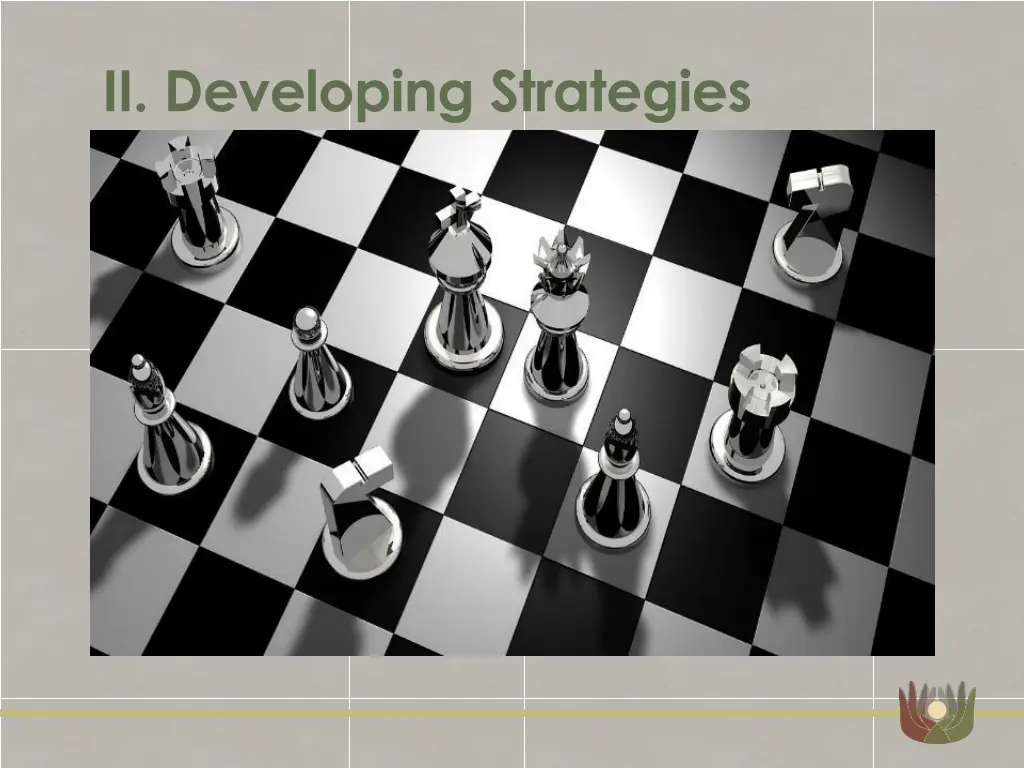 ii developing strategies