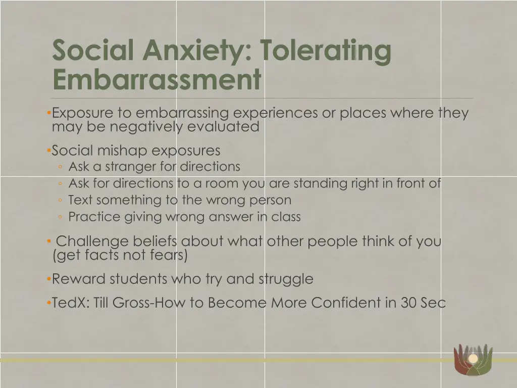 social anxiety tolerating embarrassment