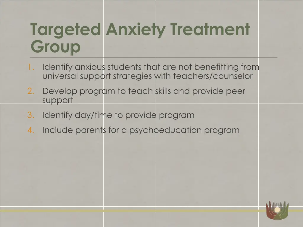 targeted anxiety treatment group