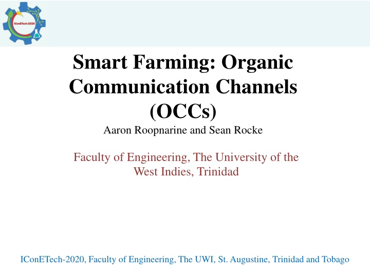 smart farming organic communication channels occs