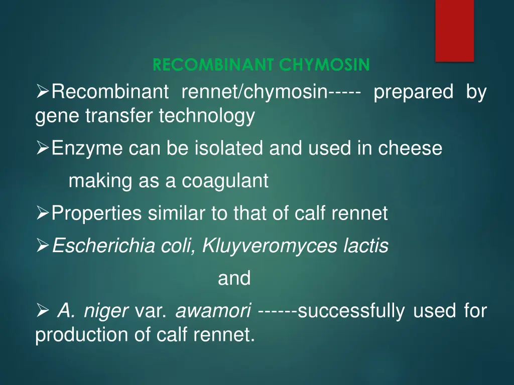 recombinant chymosin