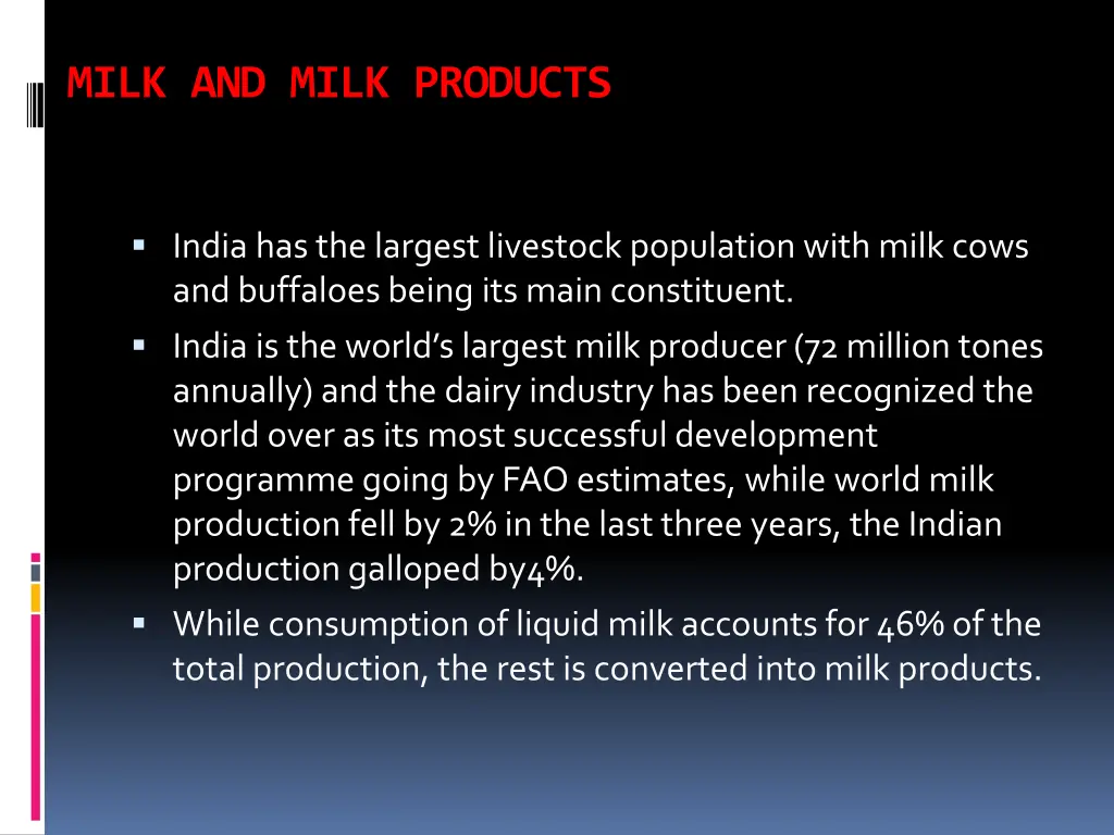 milk and milk products