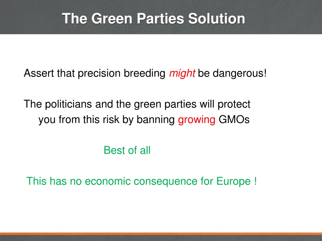 the green parties solution