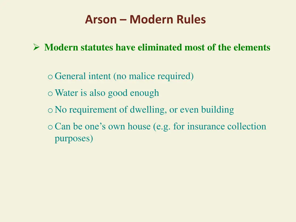 arson modern rules