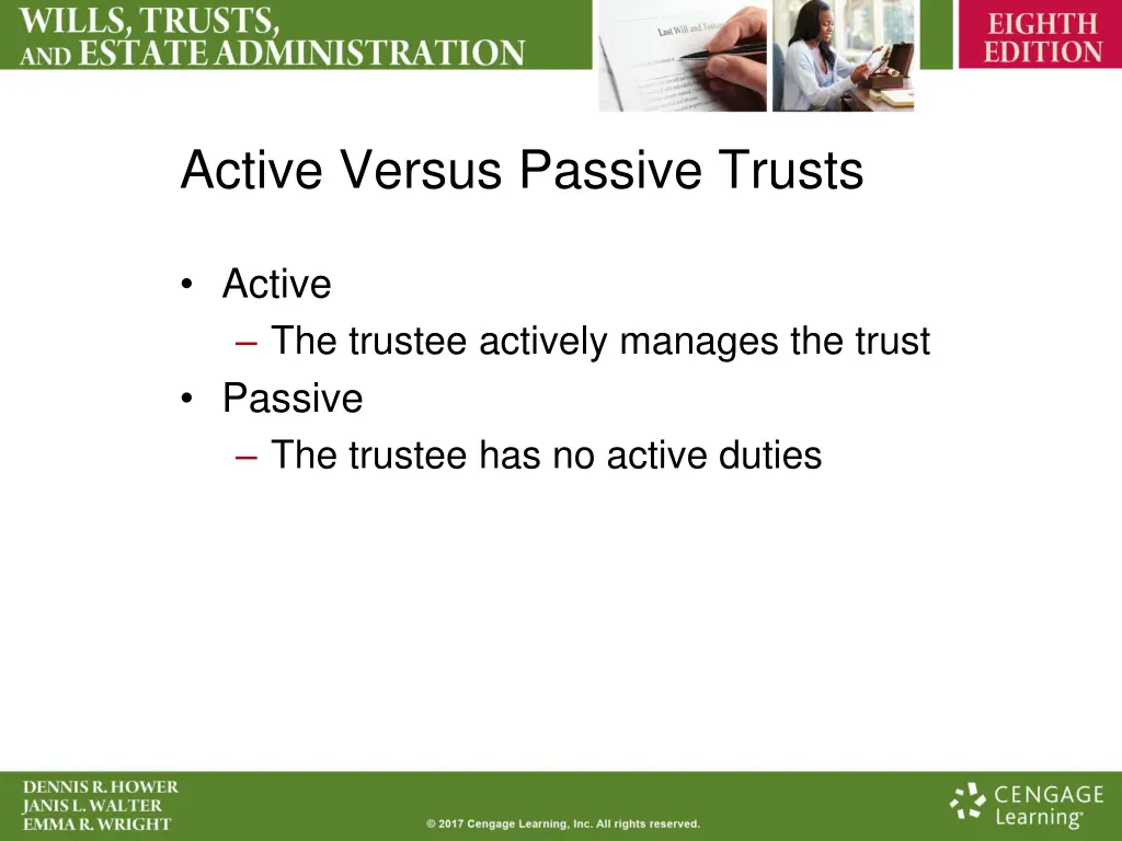 active versus passive trusts