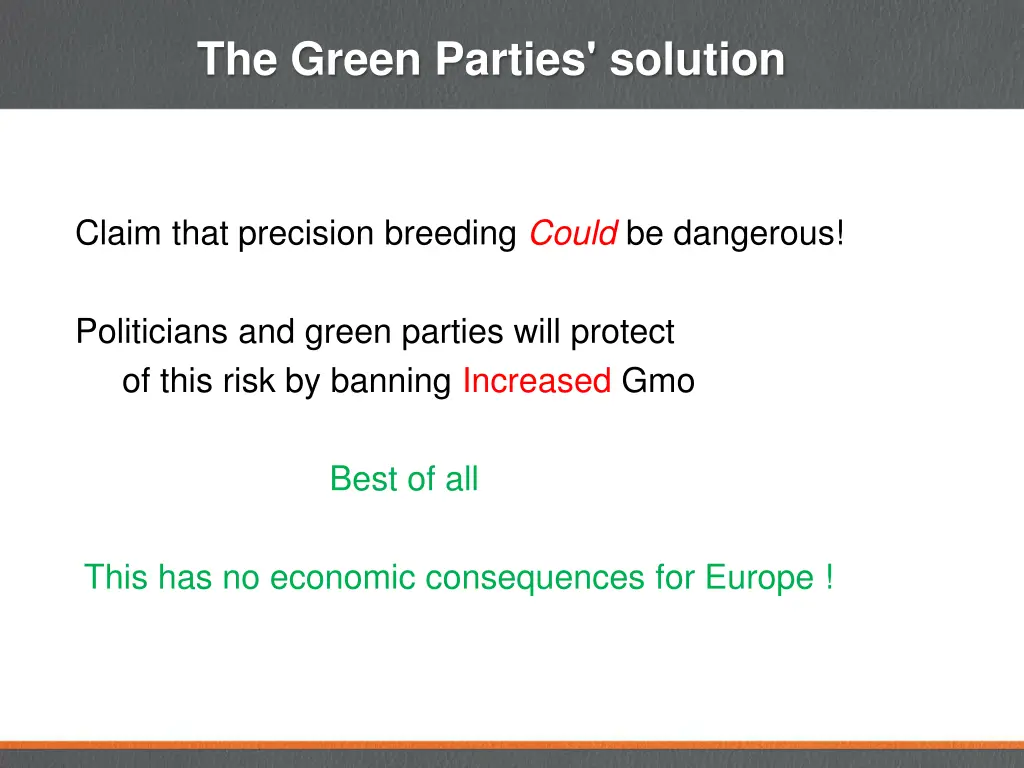 the green parties solution