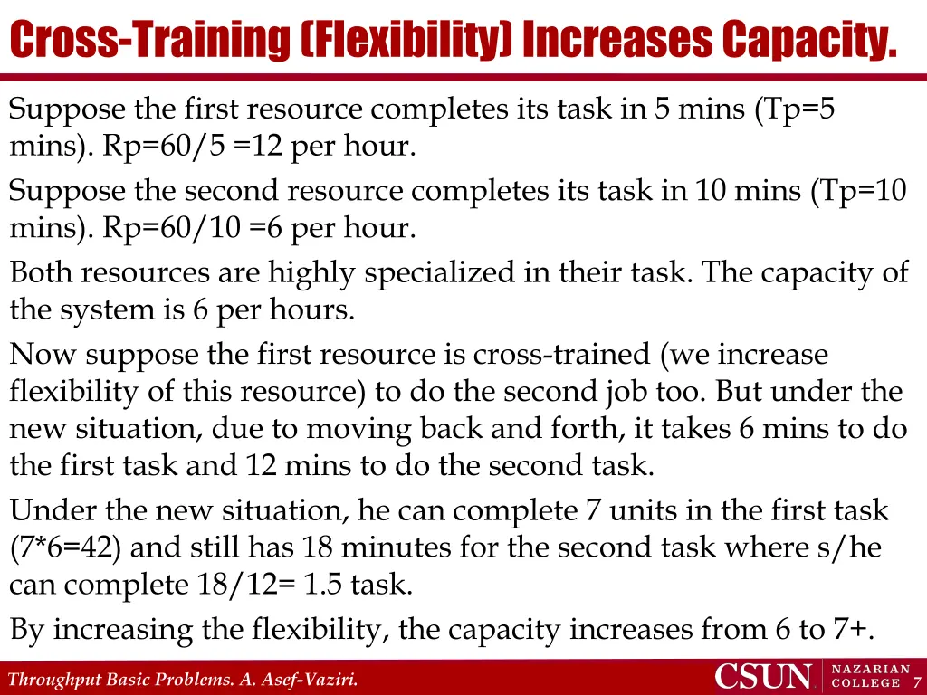 cross training flexibility increases capacity