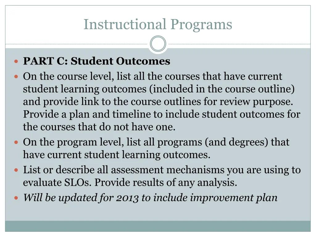 instructional programs