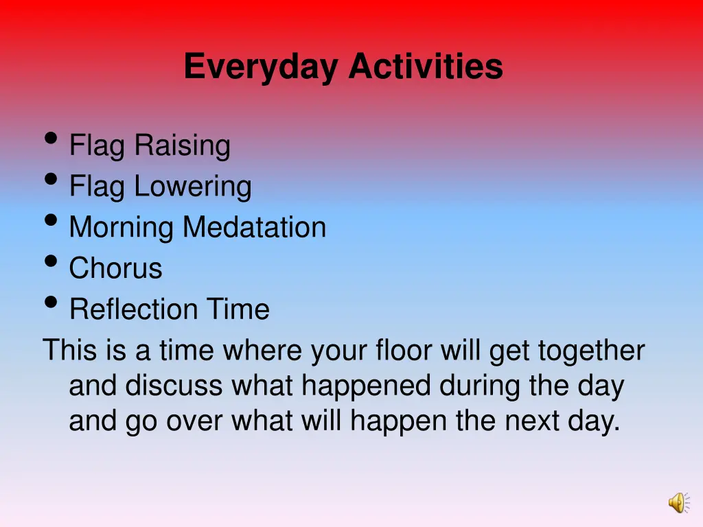 everyday activities flag raising flag lowering