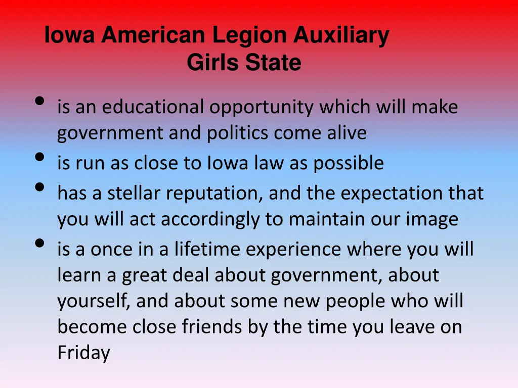 iowa american legion auxiliary girls state