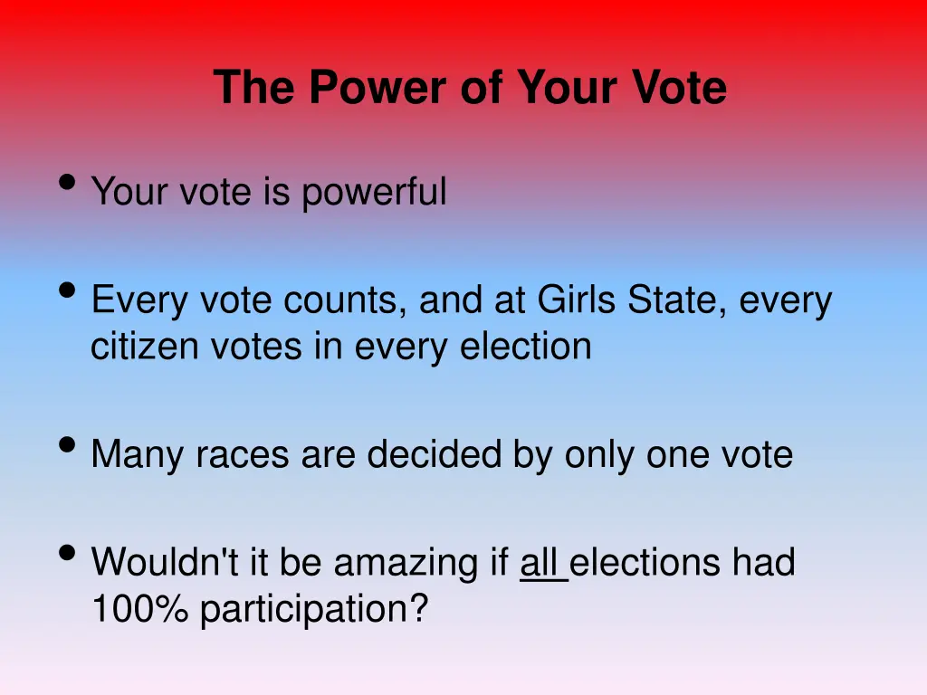the power of your vote your vote is powerful