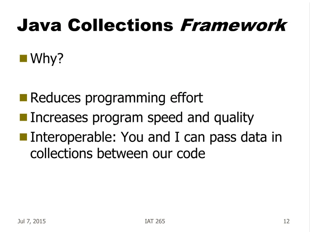 java collections framework