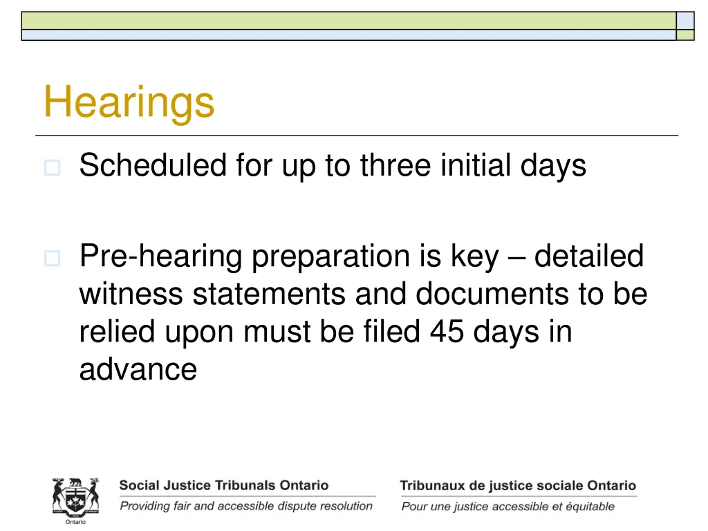 hearings