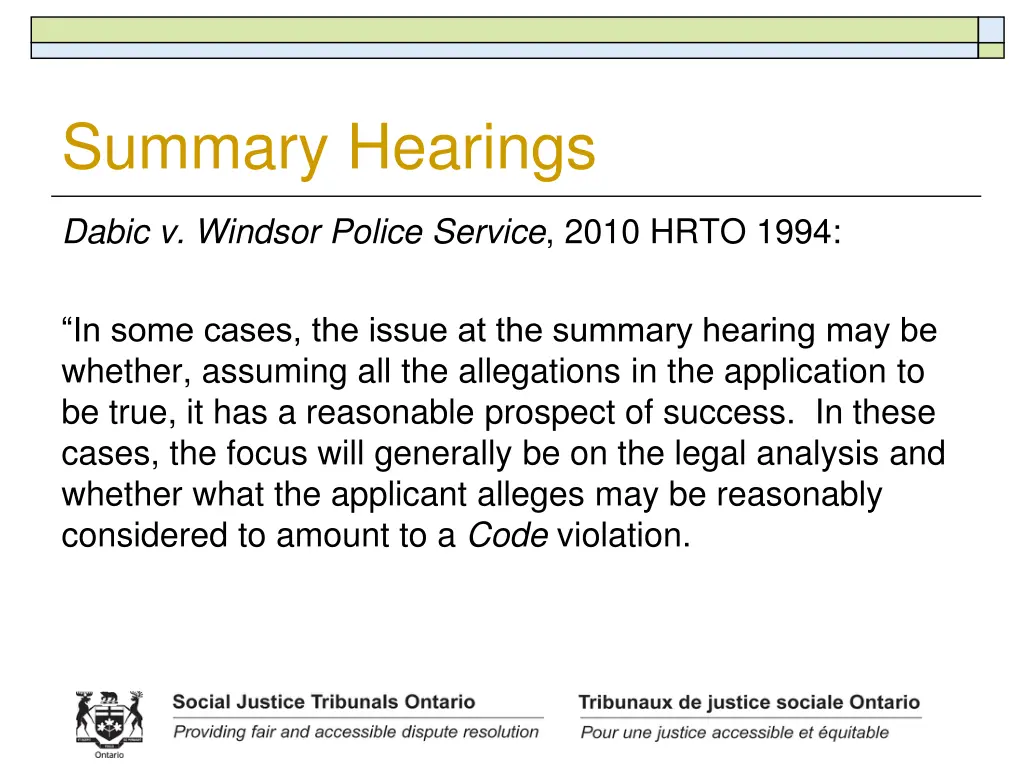 summary hearings 3