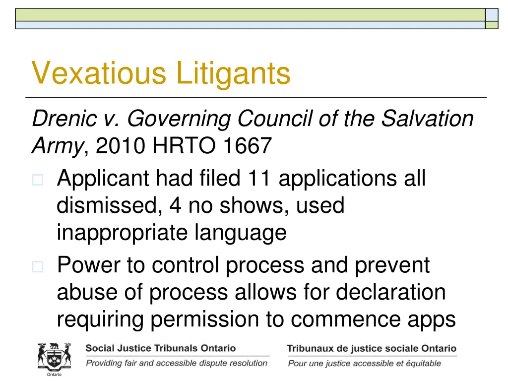 vexatious litigants