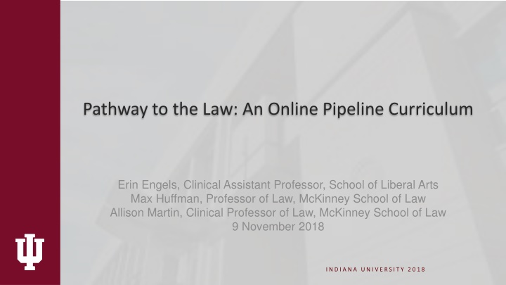 pathway to the law an online pipeline curriculum