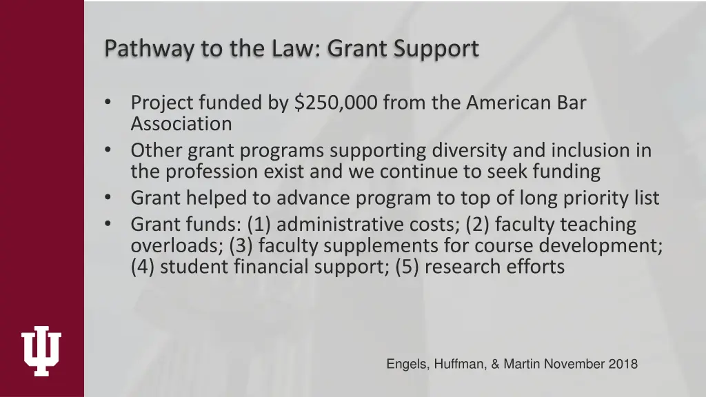 pathway to the law grant support