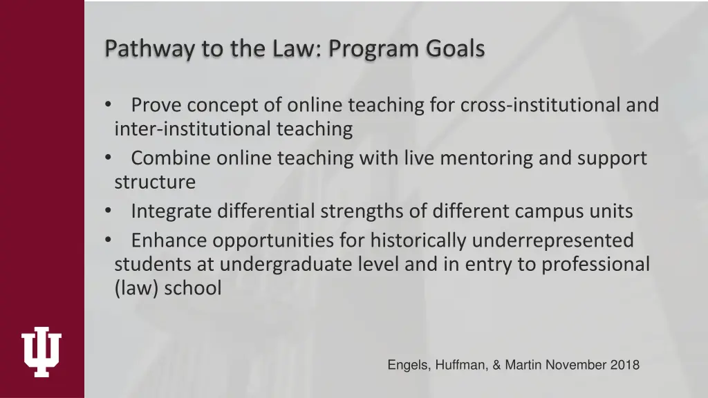 pathway to the law program goals