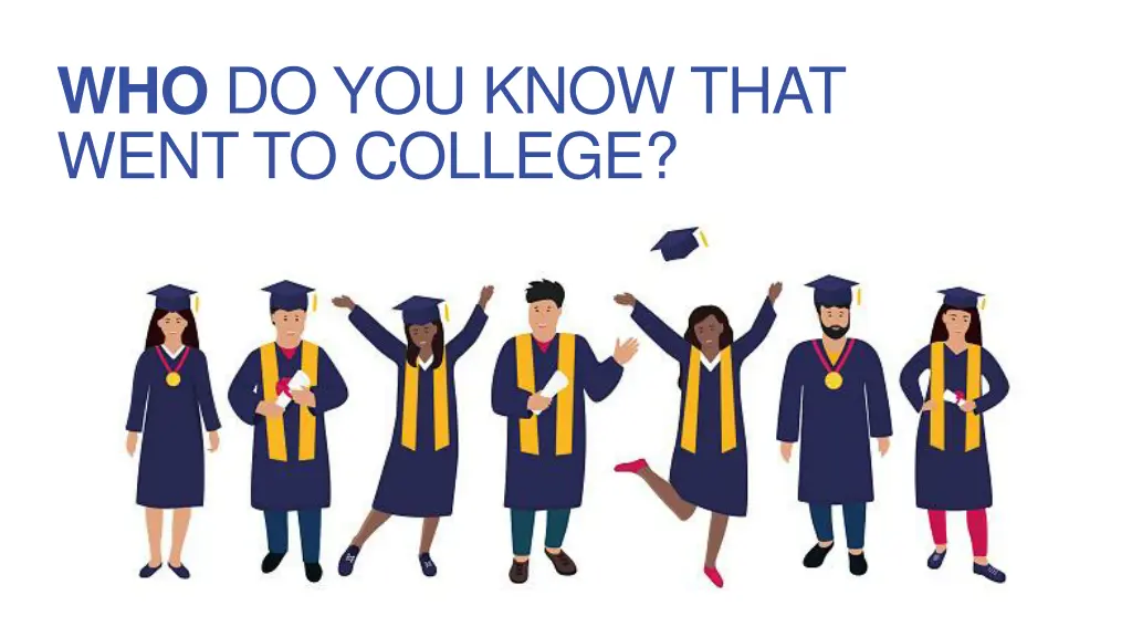who do you know that went to college
