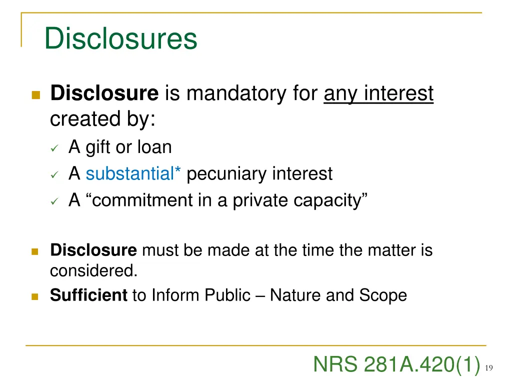 disclosures