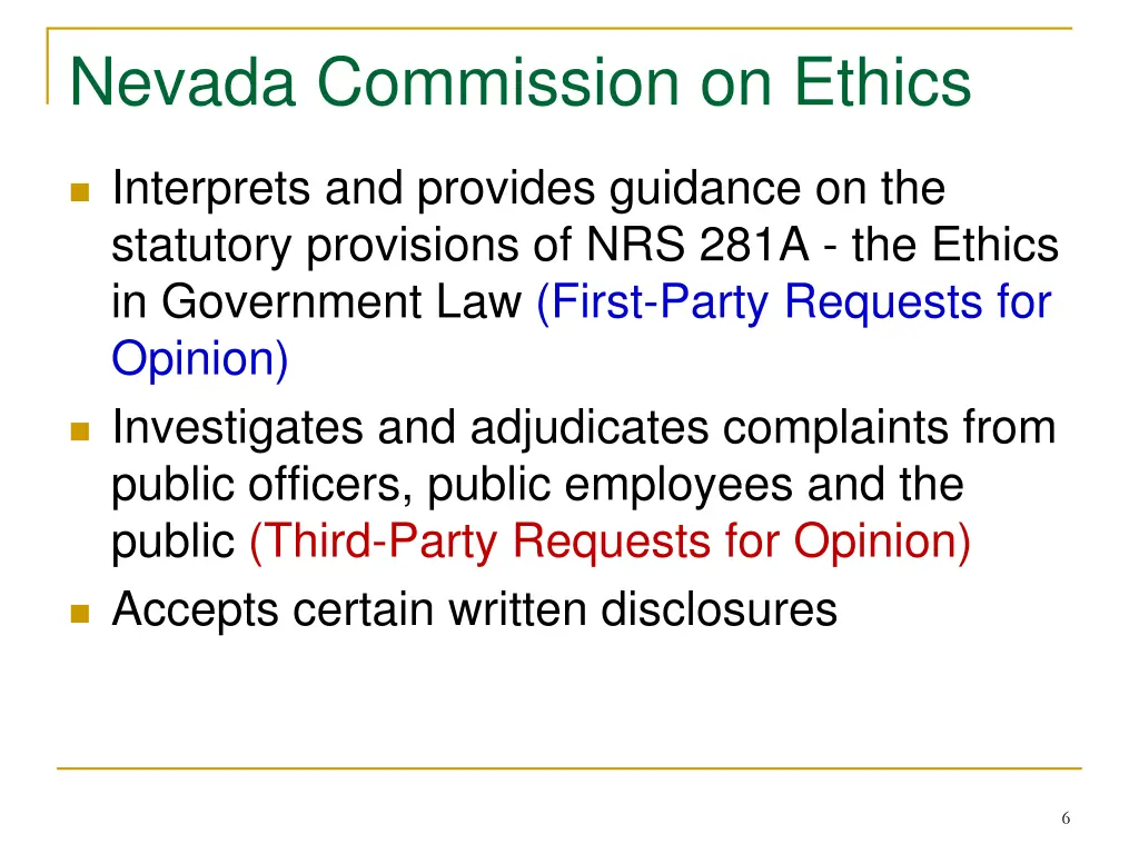 nevada commission on ethics 1