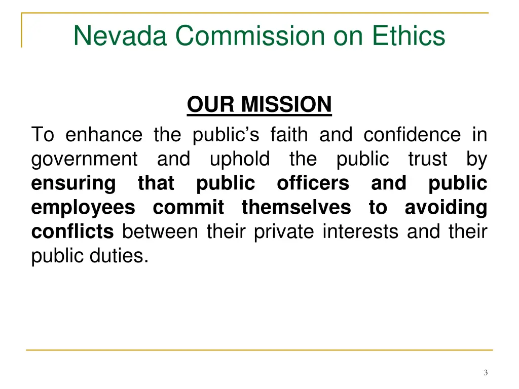 nevada commission on ethics