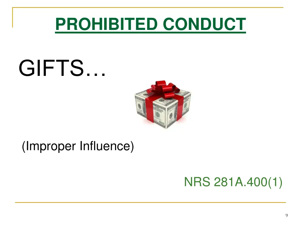 prohibited conduct 1