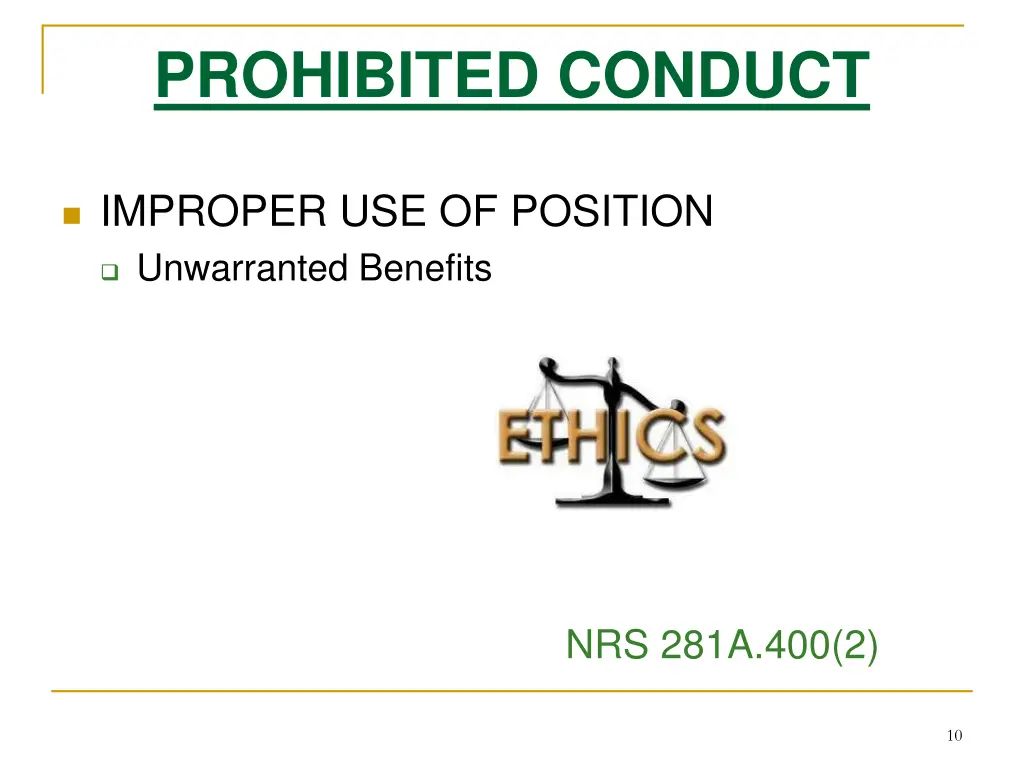 prohibited conduct 2