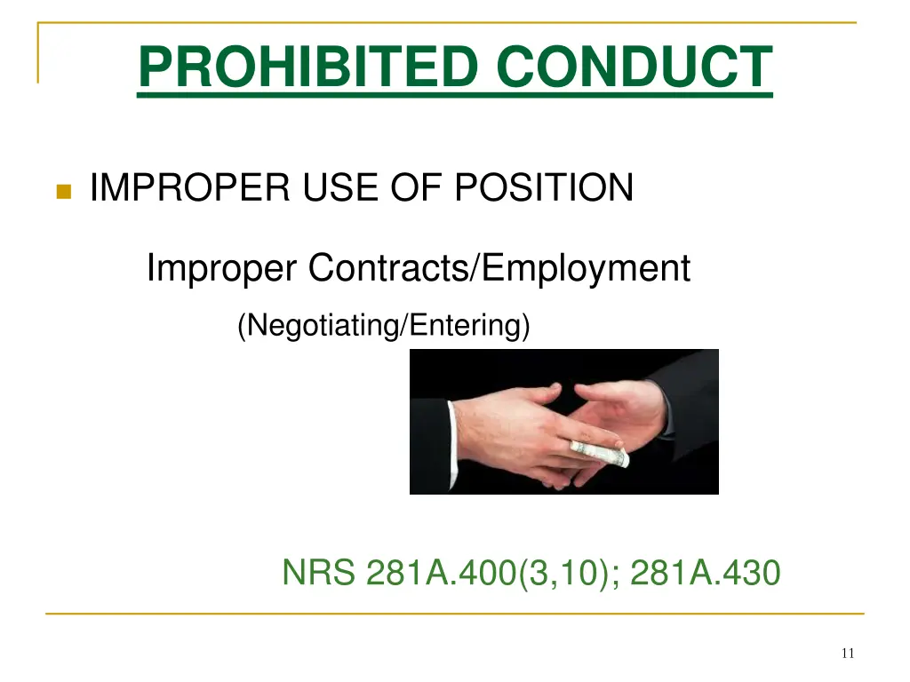 prohibited conduct 3