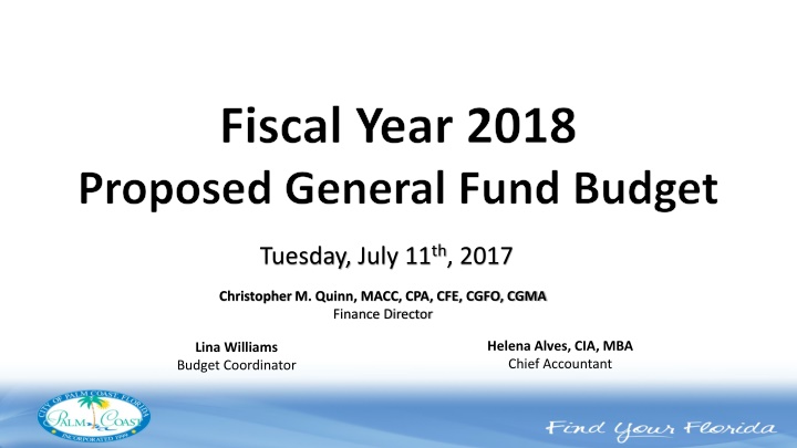 fiscal year 2018 proposed general fund budget