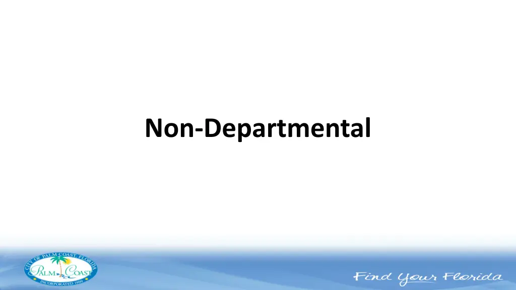 non departmental